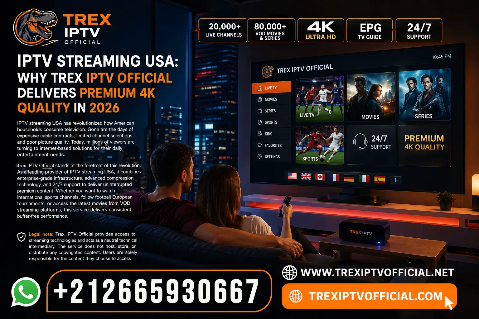 iptv streaming usa on smart tv and firestick devices with 4k quality