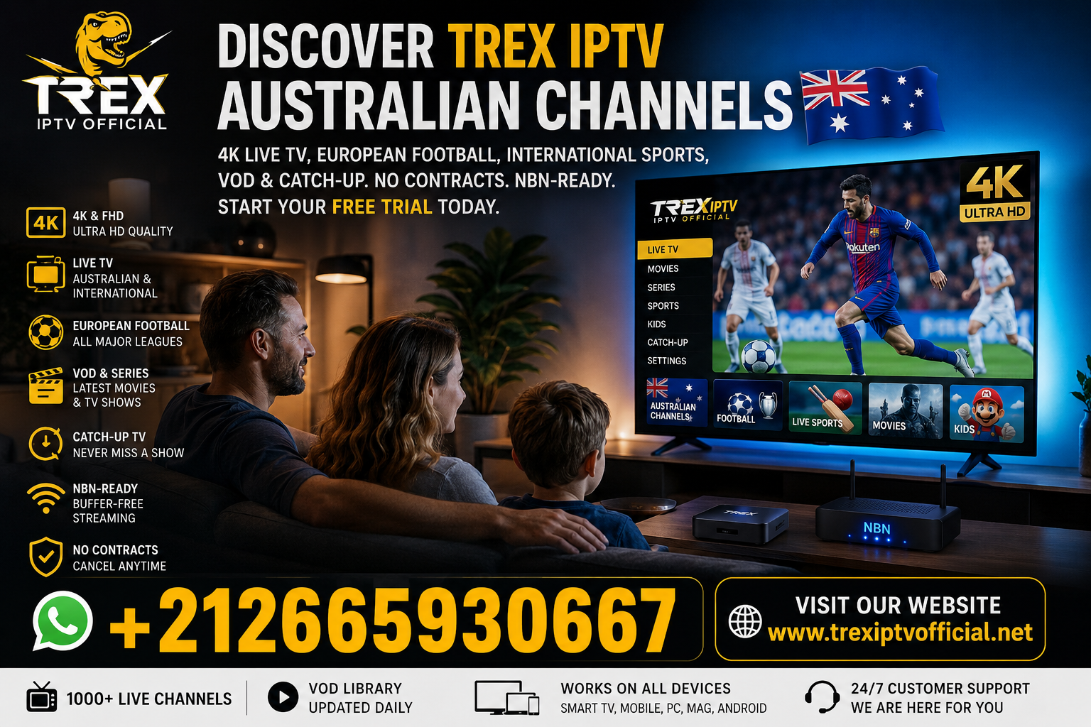 TREX IPTV Australian Channels